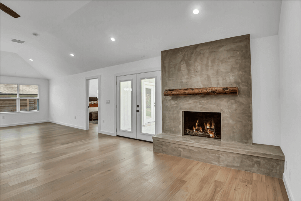 Refinished fireplace in Allandale in Austin, Texas
