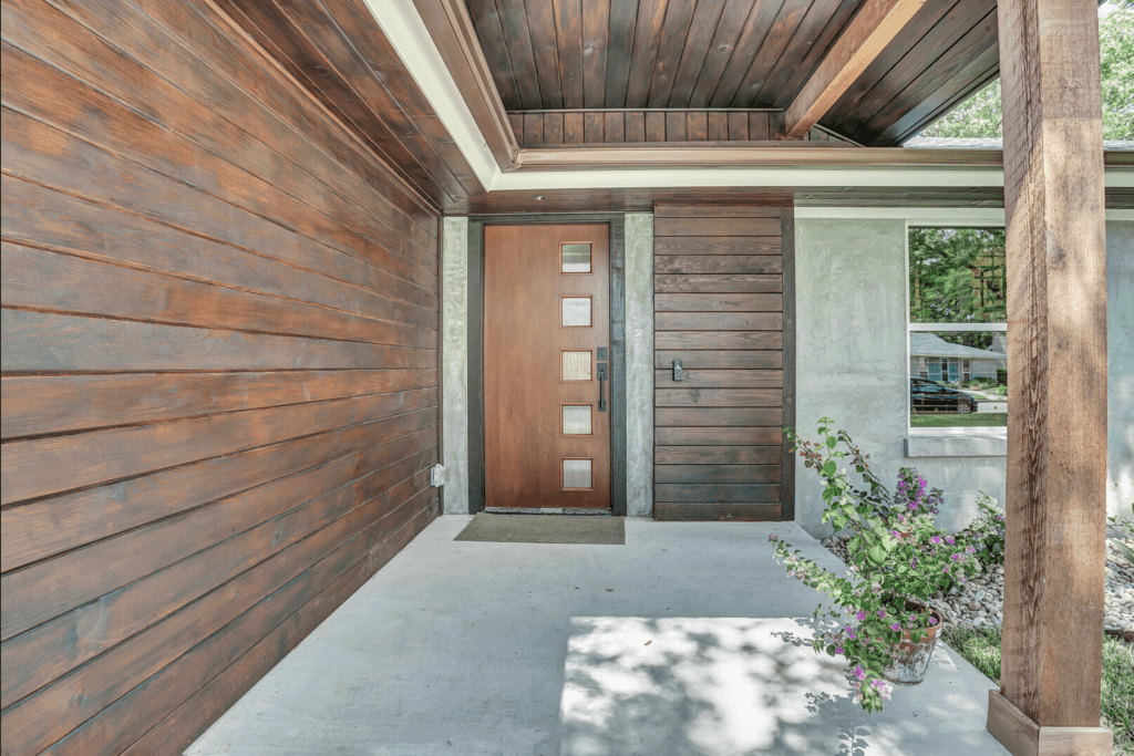 Exterior front door in Allandale in Austin, Texas